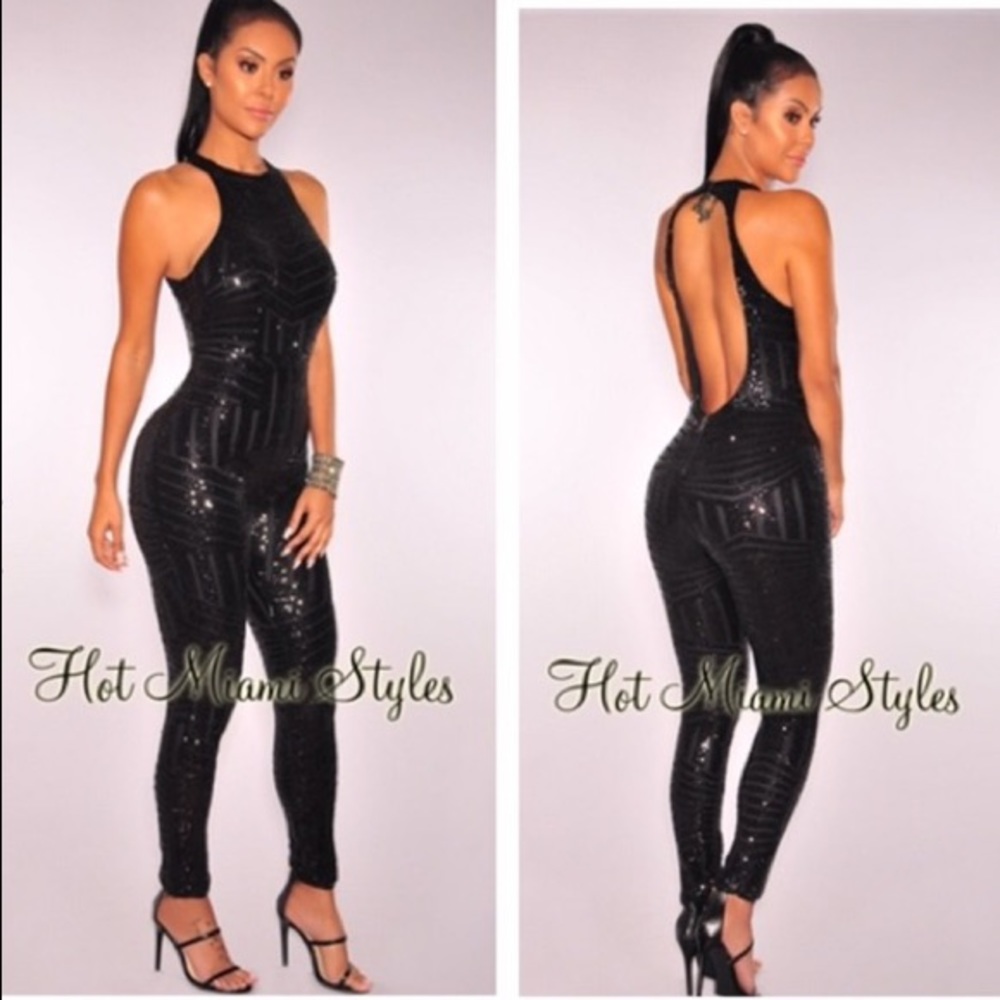 Sexy Black Sequins Jumpsuit 🗣🥵
